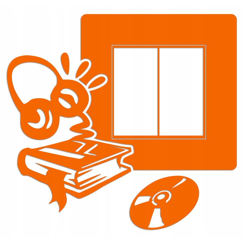 Naklejka welurowa ochronna na kontakt gniazdko NPW 210-04 L pomarańczowy