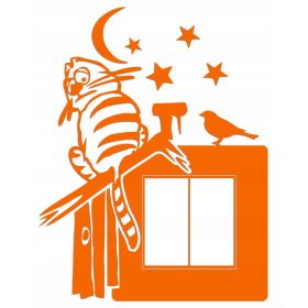 Naklejka welurowa ochronna na kontakt gniazdko NPW 210-07 L pomarańczowy