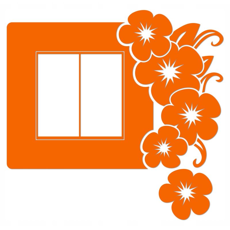 Naklejka welurowa ochronna na kontakt gniazdko NPW 210-09 P pomarańczowy