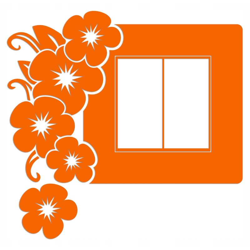 Naklejka welurowa ochronna na kontakt gniazdko NPW 210-09 L pomarańczowy