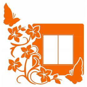 Naklejka welurowa ochronna na kontakt gniazdko NPW 210-13 L pomarańczowy