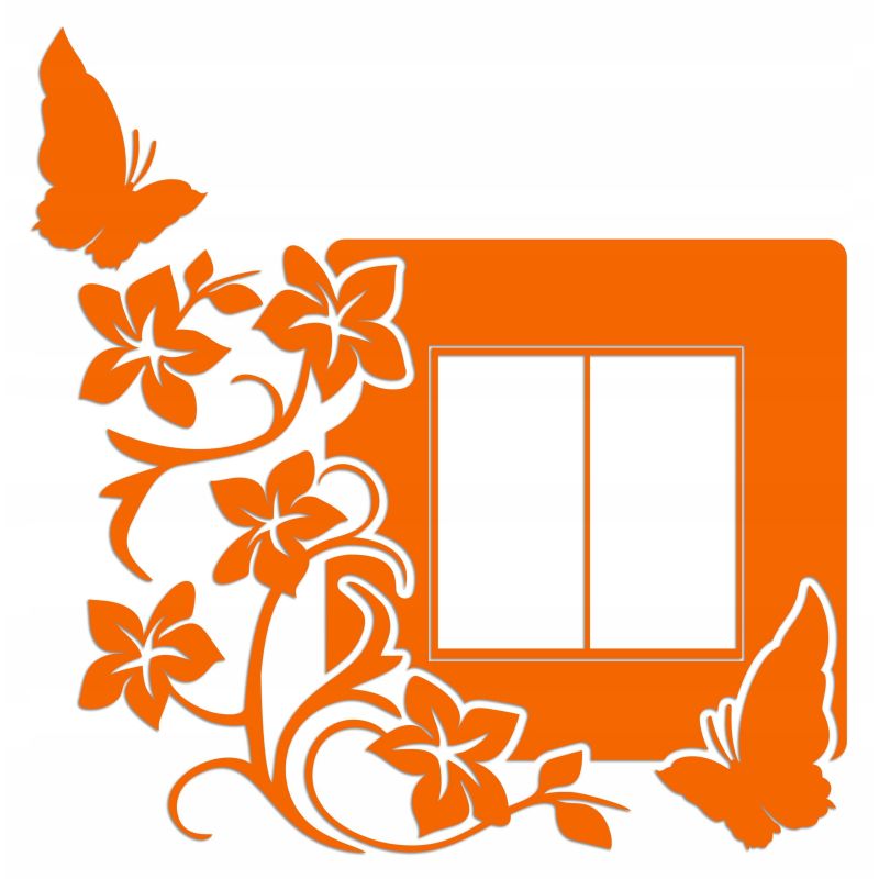 Naklejka welurowa ochronna na kontakt gniazdko NPW 210-13 L pomarańczowy