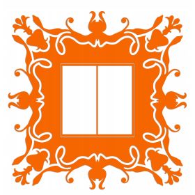 Naklejka welurowa ochronna na kontakt gniazdko NPW 210-18 pomarańczowy