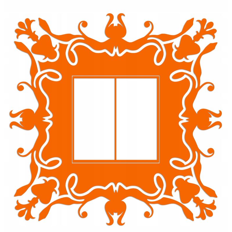 Naklejka welurowa ochronna na kontakt gniazdko NPW 210-18 pomarańczowy