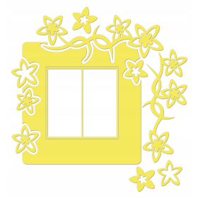 Naklejka welurowa ochronna na kontakt gniazdko NPW 210-14 P żółty