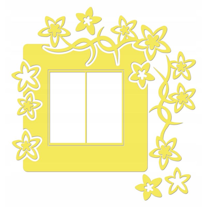 Naklejka welurowa ochronna na kontakt gniazdko NPW 210-14 P żółty