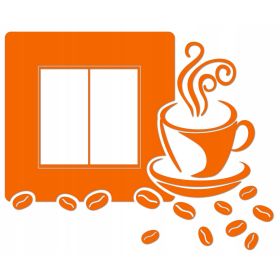 Naklejka welurowa ochronna na kontakt gniazdko NPW 210-10 P pomarańczowy