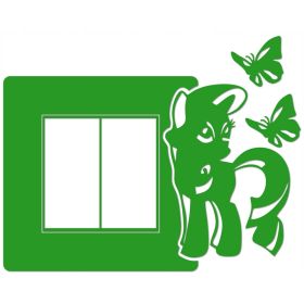 Naklejka welurowa ochronna na kontakt gniazdko NPW 210-03 P zielona