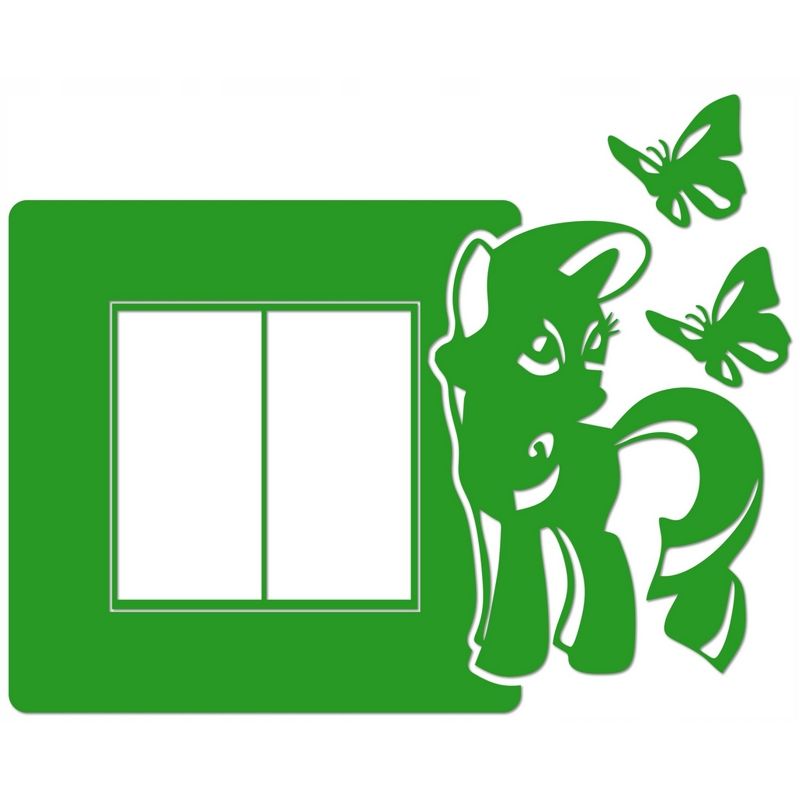 Naklejka welurowa ochronna na kontakt gniazdko NPW 210-03 P zielona