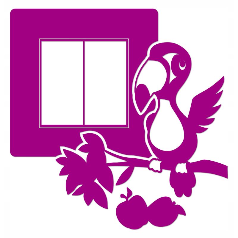 Naklejka welurowa ochronna na kontakt gniazdko NPW 210-11 P różowy