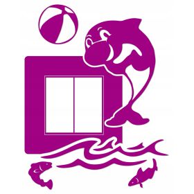 Naklejka welurowa ochronna na kontakt gniazdko NPW 210-08 P różowy