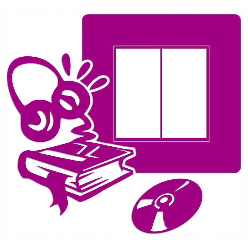 Naklejka welurowa ochronna na kontakt gniazdko NPW 210-04 L różowy