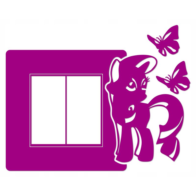 Naklejka welurowa ochronna na kontakt gniazdko NPW 210-03 P różowy