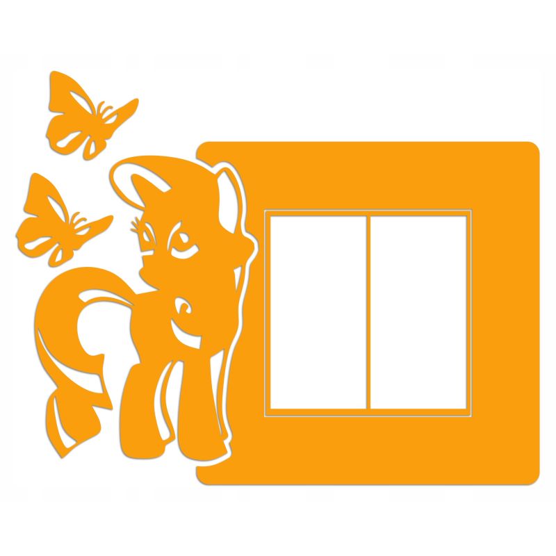 Naklejka welurowa ochronna na kontakt gniazdko NPW 210-03 L jasny pomarańcz