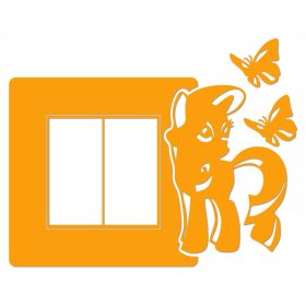 Naklejka welurowa ochronna na kontakt gniazdko NPW 210-03 P jasny pomarańcz