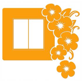 Naklejka welurowa ochronna na kontakt gniazdko NPW 210-09 P jasny pomarańcz