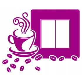 Naklejka welurowa ochronna na kontakt gniazdko NPW 210-10 L ciemny róż