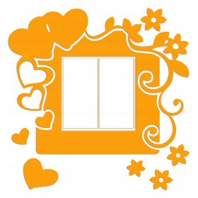 Naklejka welurowa ochronna na kontakt gniazdko NPW 210-17 L jasny pomarańcz