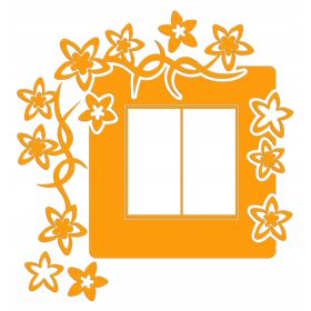 Naklejka welurowa ochronna na kontakt gniazdko NPW 210-14 L jasny pomarańcz