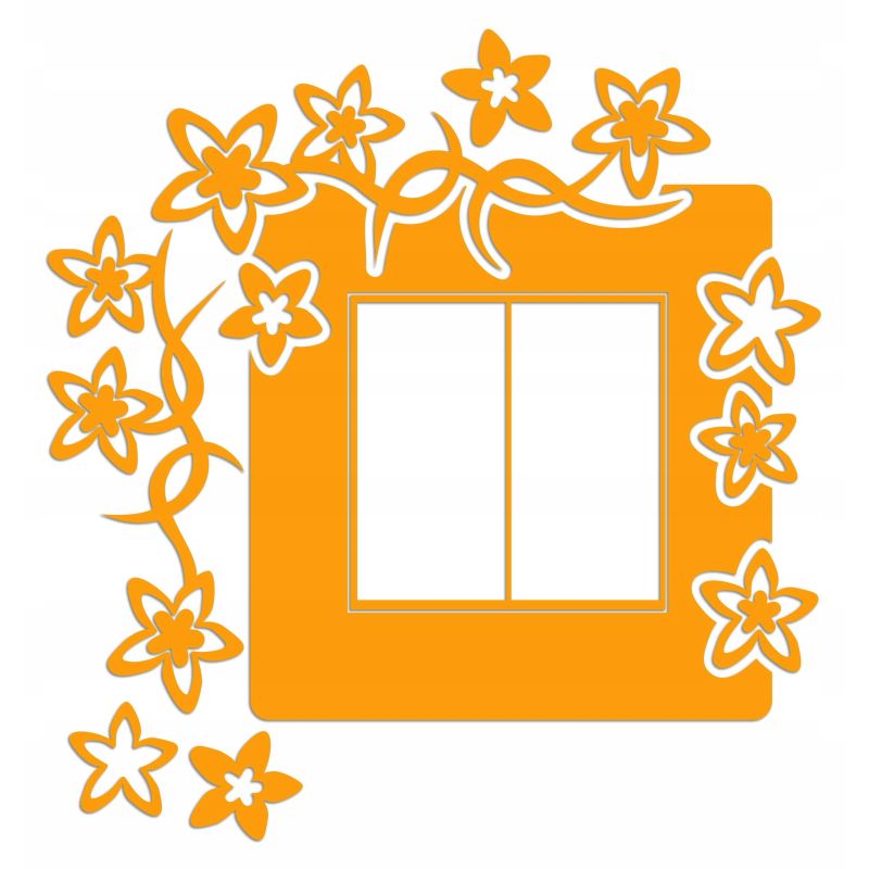 Naklejka welurowa ochronna na kontakt gniazdko NPW 210-14 L jasny pomarańcz