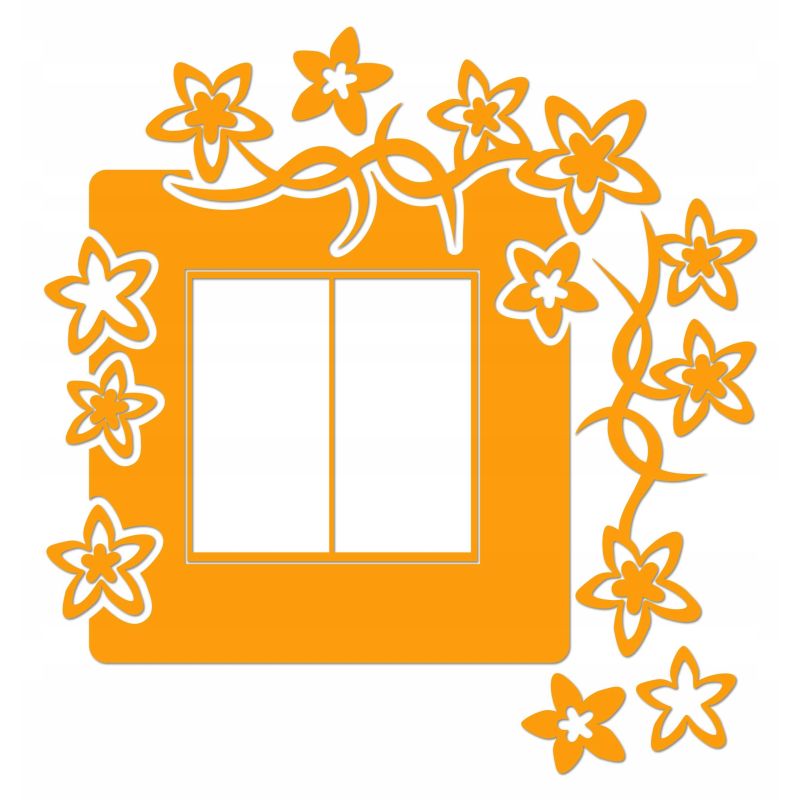 Naklejka welurowa ochronna na kontakt gniazdko NPW 210-14 P jasny pomarańcz