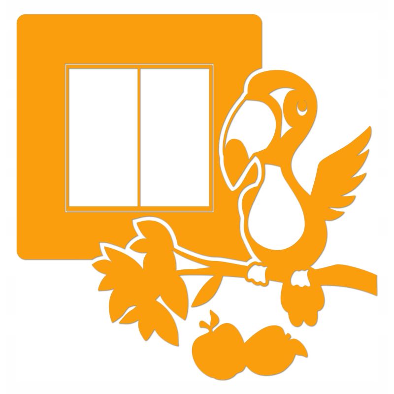 Naklejka welurowa ochronna na kontakt gniazdko NPW 210-11 P jasny pomarańcz