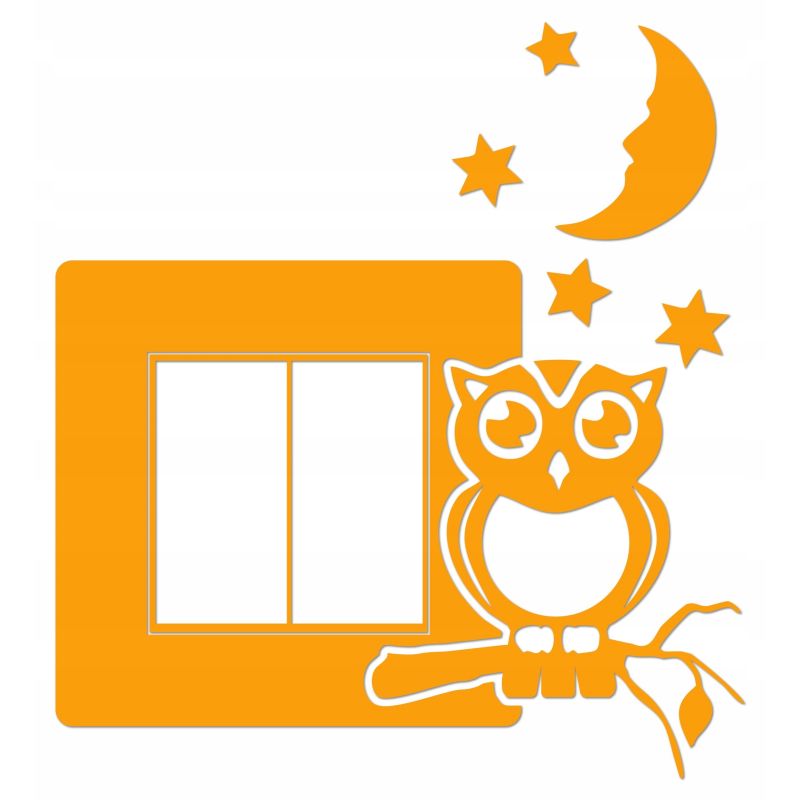 Naklejka welurowa ochronna na kontakt gniazdko NPW 210-06 P jasny pomarańcz