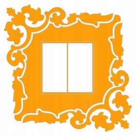 Naklejka welurowa ochronna na kontakt gniazdko NPW 210-05 jasny pomarańcz