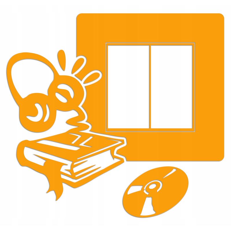 Naklejka welurowa ochronna na kontakt gniazdko NPW 210-04 L jasny pomarańcz