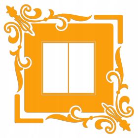 Naklejka welurowa ochronna na kontakt gniazdko NPW 210-02 jasny pomarańcz