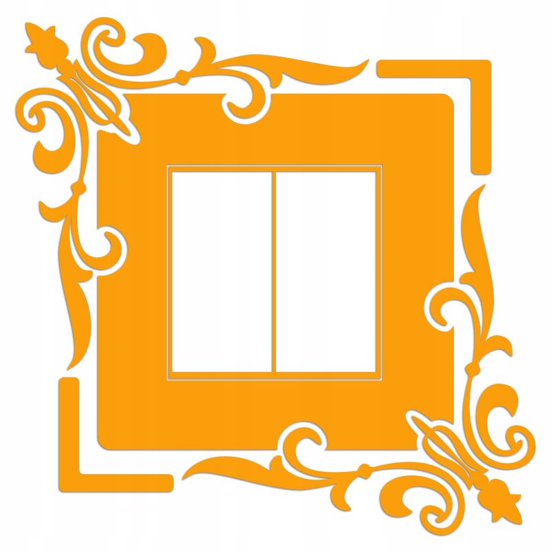 Naklejka welurowa ochronna na kontakt gniazdko NPW 210-02 jasny pomarańcz