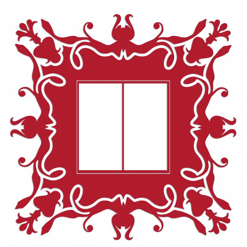 Naklejka welurowa ochronna na kontakt gniazdko NPW 210-18 czerwony