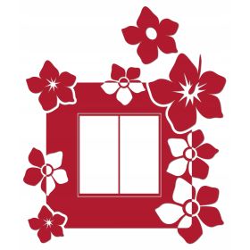 Naklejka welurowa ochronna na kontakt gniazdko NPW 210-12 P czerwony