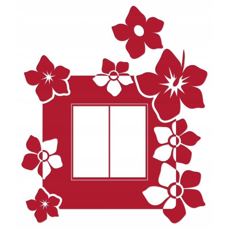 Naklejka welurowa ochronna na kontakt gniazdko NPW 210-12 P czerwony