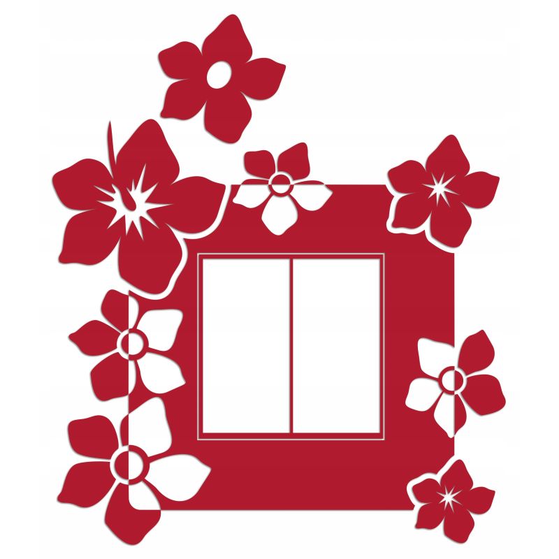 Naklejka welurowa ochronna na kontakt gniazdko NPW 210-12 L czerwony