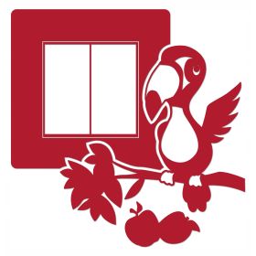 Naklejka welurowa ochronna na kontakt gniazdko NPW 210-11 P czerwony