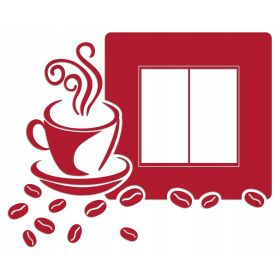 Naklejka welurowa ochronna na kontakt gniazdko NPW 210-10 L czerwony