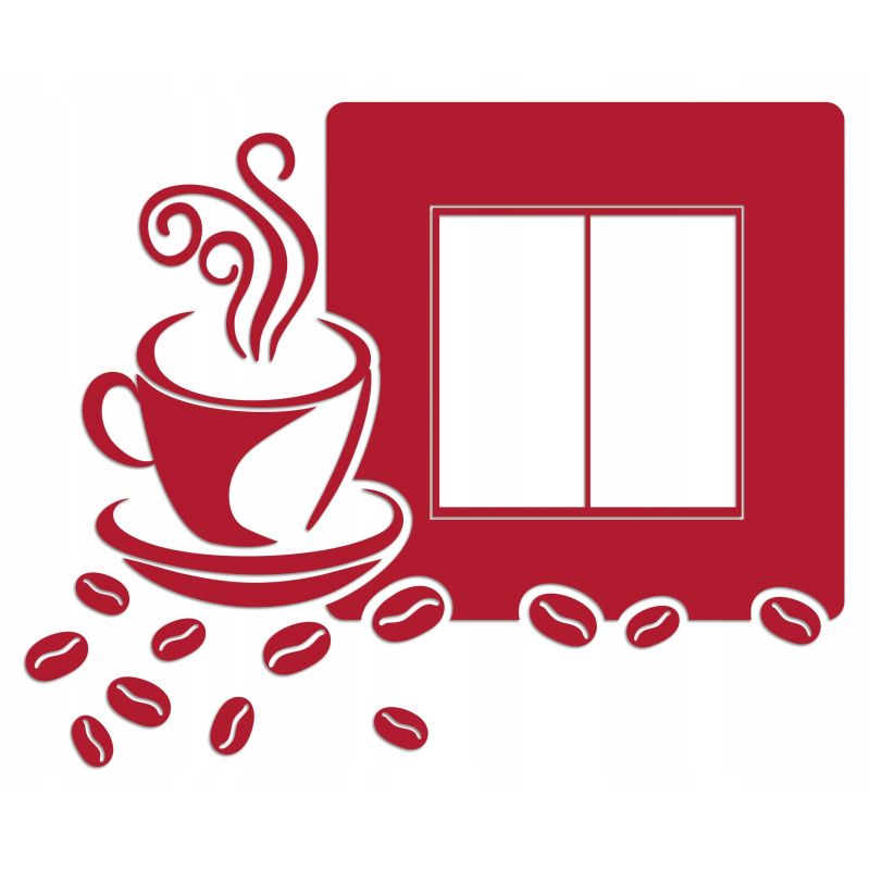 Naklejka welurowa ochronna na kontakt gniazdko NPW 210-10 L czerwony