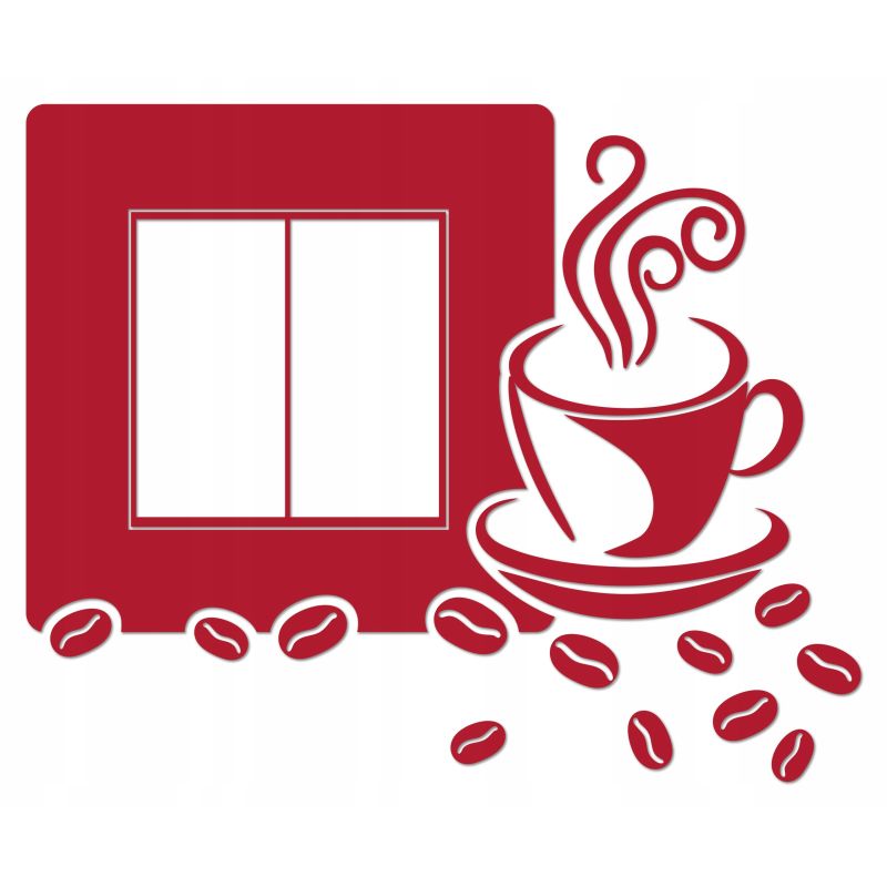 Naklejka welurowa ochronna na kontakt gniazdko NPW 210-10 P czerwony