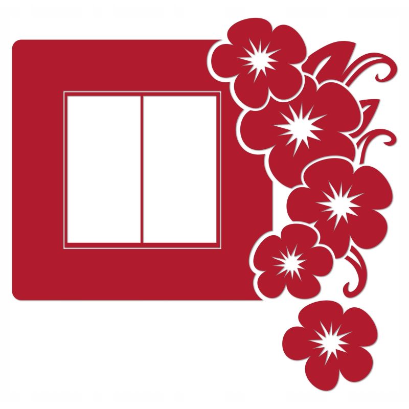 Naklejka welurowa ochronna na kontakt gniazdko NPW 210-09 P czerwony