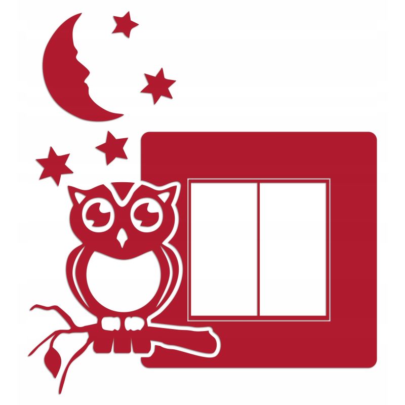 Naklejka welurowa ochronna na kontakt gniazdko NPW 210-06 L czerwony