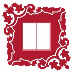 Naklejka welurowa ochronna na kontakt gniazdko NPW 210-05 czerwony