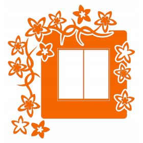 Naklejka welurowa ochronna na kontakt gniazdko NPW 210-14 L pomarańczowy