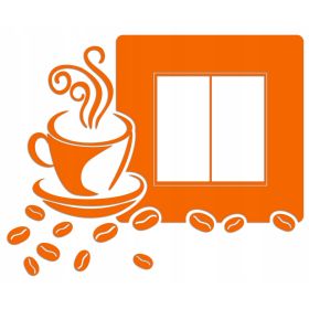 Naklejka welurowa ochronna na kontakt gniazdko NPW 210-10 L pomarańczowy