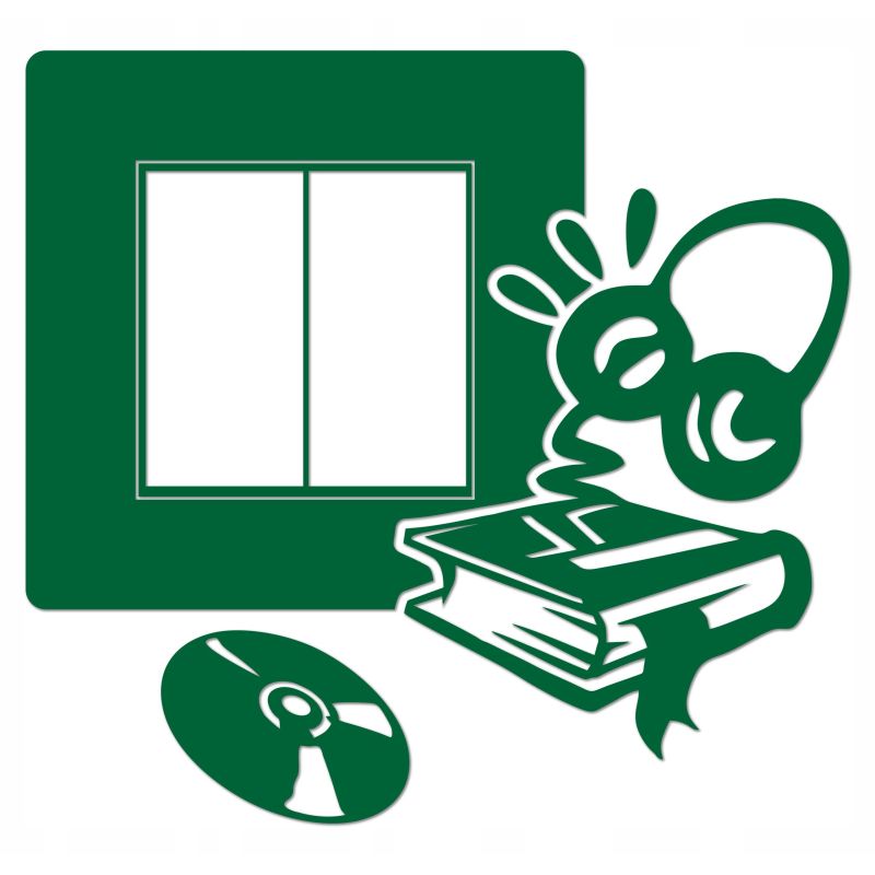 Naklejka welurowa ochronna na kontakt gniazdko NPW 210-04 P ciemno zielony