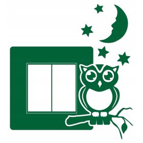 Naklejka welurowa ochronna na kontakt gniazdko NPW 210-06 P ciemno zielony