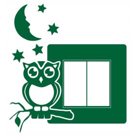 Naklejka welurowa ochronna na kontakt gniazdko NPW 210-06 L ciemno zielony