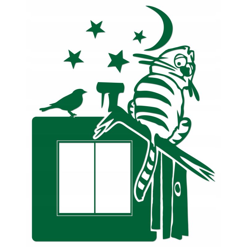 Naklejka welurowa ochronna na kontakt gniazdko NPW 210-07 P ciemno zielony