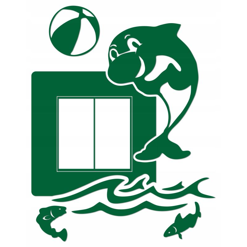 Naklejka welurowa ochronna na kontakt gniazdko NPW 210-08 P ciemno zielony