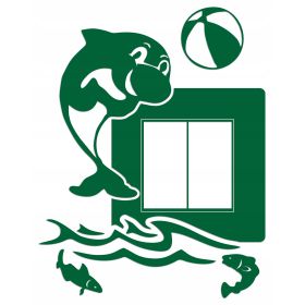 Naklejka welurowa ochronna na kontakt gniazdko NPW 210-08 L ciemno zielony